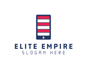 Patriotic Mobile Phone logo design