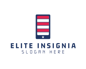 Patriotic Mobile Phone logo design