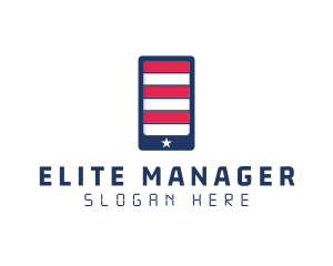 Patriotic Mobile Phone logo design