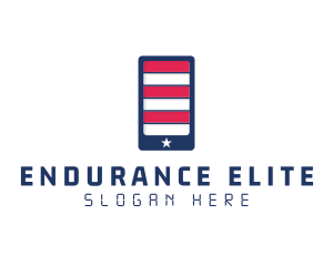 Patriotic Mobile Phone logo design