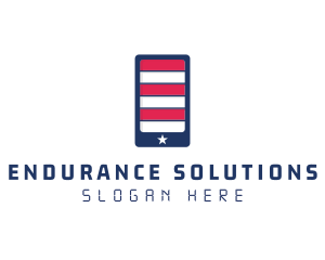 Patriotic Mobile Phone logo design