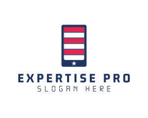 Patriotic Mobile Phone logo design