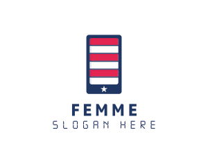 Patriotic Mobile Phone logo design