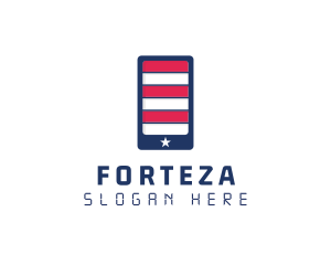 Patriotic Mobile Phone logo design