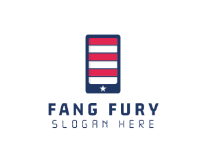 Patriotic Mobile Phone logo design