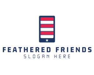 Patriotic Mobile Phone logo design