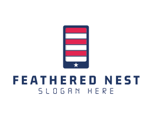 Patriotic Mobile Phone logo design