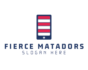 Patriotic Mobile Phone logo design