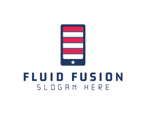 Patriotic Mobile Phone logo design