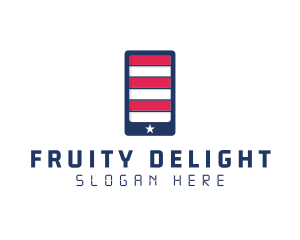 Patriotic Mobile Phone logo design