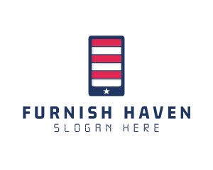 Patriotic Mobile Phone logo design