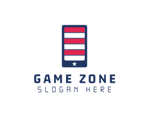 Patriotic Mobile Phone logo design