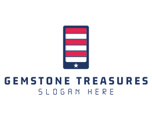 Patriotic Mobile Phone logo design