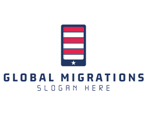 Patriotic Mobile Phone logo design