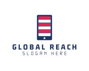 Patriotic Mobile Phone logo design