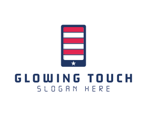 Patriotic Mobile Phone logo design