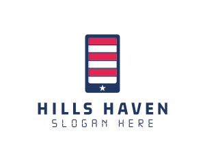 Patriotic Mobile Phone logo design