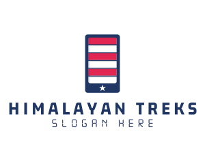 Patriotic Mobile Phone logo design