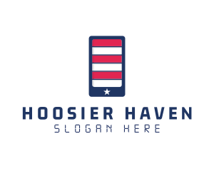 Patriotic Mobile Phone logo design