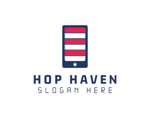 Patriotic Mobile Phone logo design