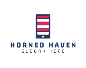 Patriotic Mobile Phone logo design