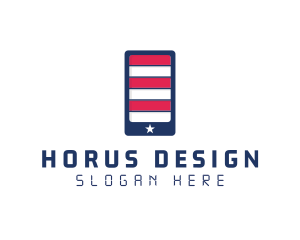 Patriotic Mobile Phone logo design