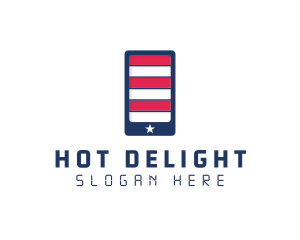 Patriotic Mobile Phone logo design