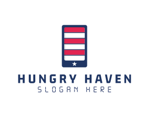 Patriotic Mobile Phone logo design