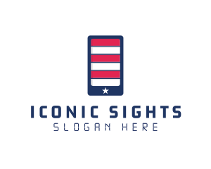 Patriotic Mobile Phone logo design