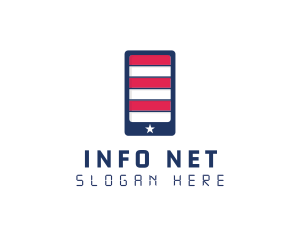 Patriotic Mobile Phone logo design