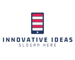 Patriotic Mobile Phone logo design