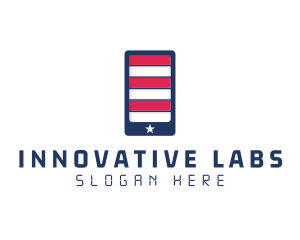 Patriotic Mobile Phone logo design