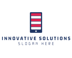 Patriotic Mobile Phone logo design