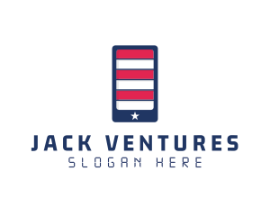 Patriotic Mobile Phone logo design