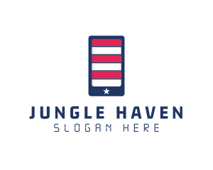 Patriotic Mobile Phone logo design