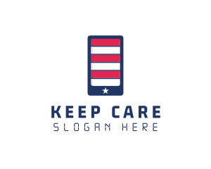 Patriotic Mobile Phone logo design