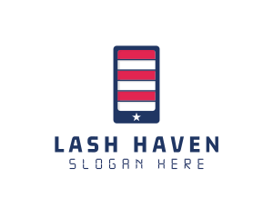 Patriotic Mobile Phone logo design