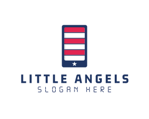 Patriotic Mobile Phone logo design