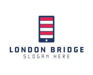 Patriotic Mobile Phone logo design