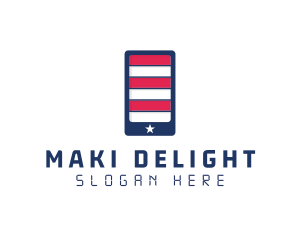 Patriotic Mobile Phone logo design