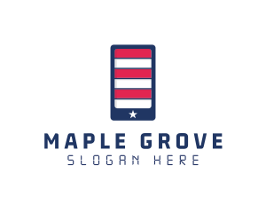 Patriotic Mobile Phone logo design