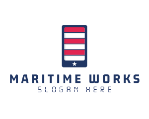 Patriotic Mobile Phone logo design