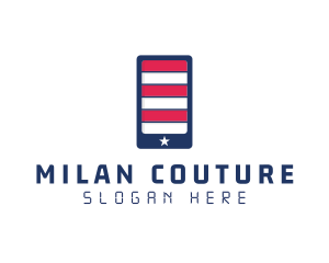 Patriotic Mobile Phone logo design