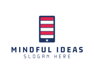 Patriotic Mobile Phone logo design