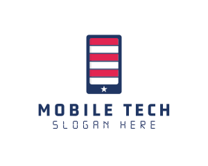 Mobile - Patriotic Mobile Phone logo design