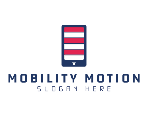 Patriotic Mobile Phone logo design