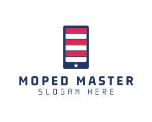 Patriotic Mobile Phone logo design