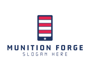 Patriotic Mobile Phone logo design