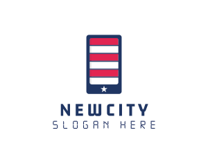 Patriotic Mobile Phone logo design