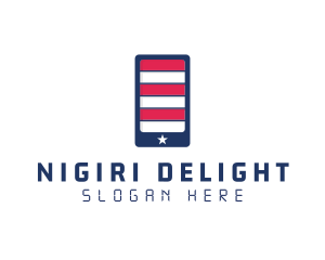 Patriotic Mobile Phone logo design